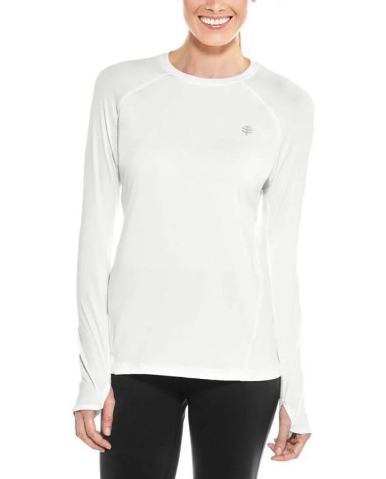 Coolibar - UV Fitness Shirt für Damen - Langarm - Devi - Weiß