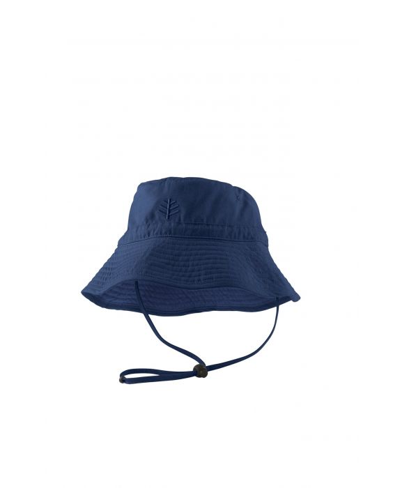 Coolibar - UV-Hut mit Kinnband für Kleinkinder - Toddler Taylor - Hellblau gestreift
