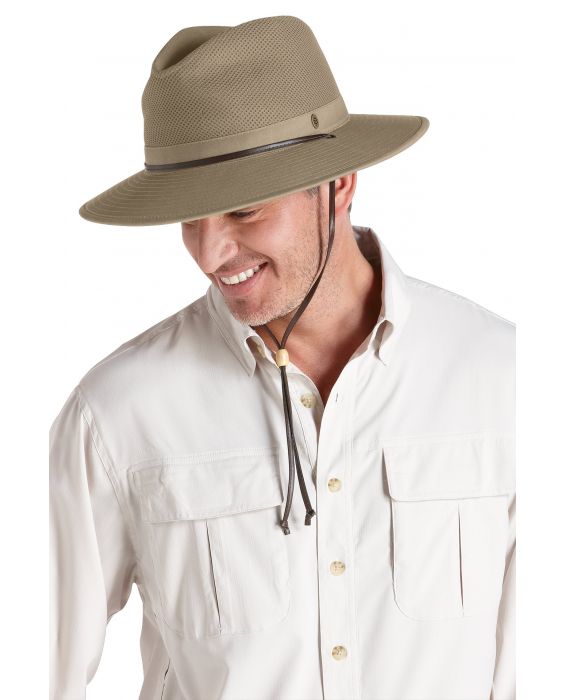 Coolibar - Quetschbarer, atmungsaktiver UV-Hut für Herren - Kaden - Khaki