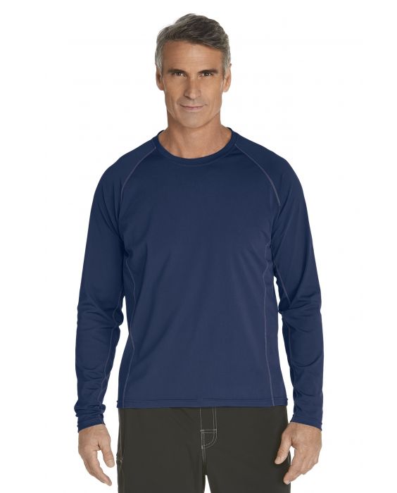 Coolibar - UV Schutz Langarm Shirt Herren - dunkelblau - Vorderseite