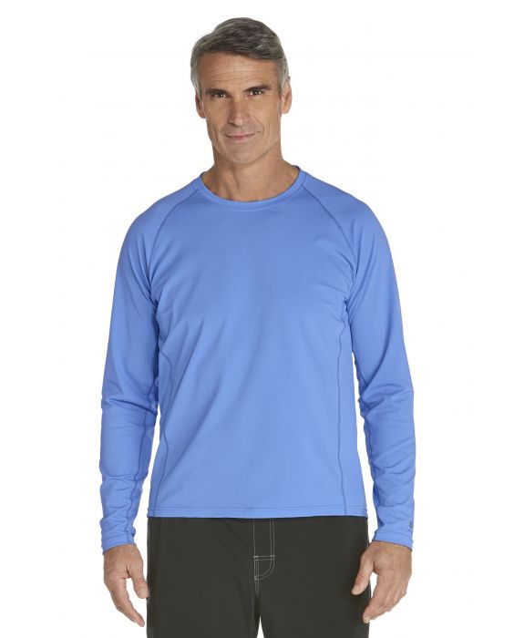 Coolibar - UV Schutz Langarm Shirt Herren - leuchtend blau