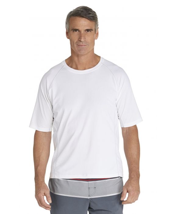 Coolibar - UV Schutz T-Shirt Herren - weiss