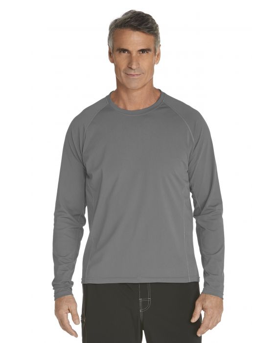Coolibar - UV Schutz Langarm Shirt Herren - grau