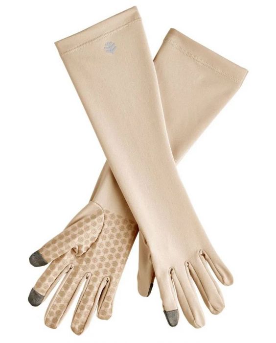 Coolibar - Mittellange UV-Handschuhe für Erwachsene - Bona - Beige