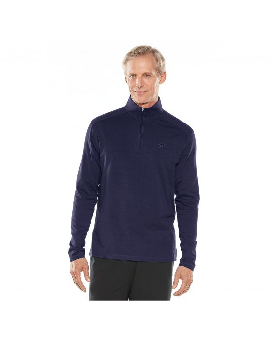 Coolibar - UV-Pullover mit Viertel-Zip für Herren - Sonora - Navy