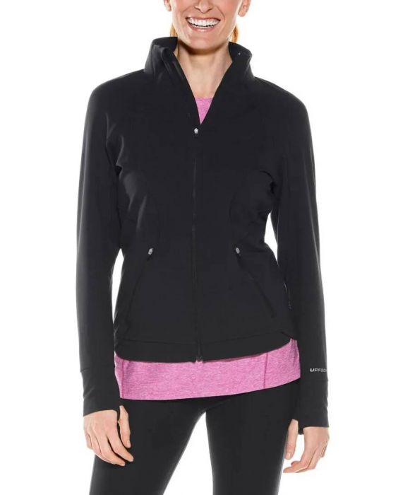Coolibar - UV Jacke für Damen - Intervall - Einfarbig - Schwarz