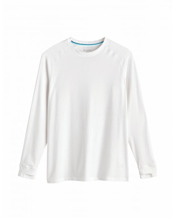 Coolibar - UV Shirt für Herren - Langärmlig - LumaLeo - Weiß