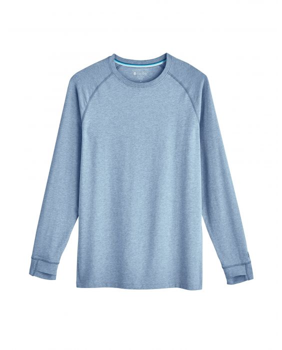 Coolibar - UV Shirt für Herren - Langärmlig - LumaLeo - Hellblau