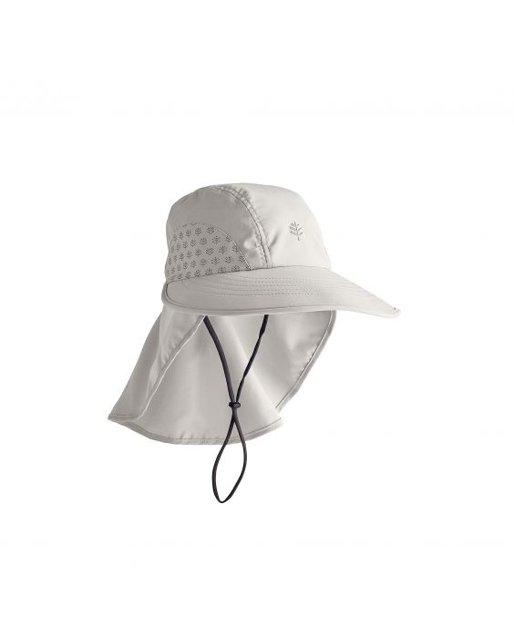 Coolibar - UV-Kappe mit Nackenschutz für Kinder - Hellgrau