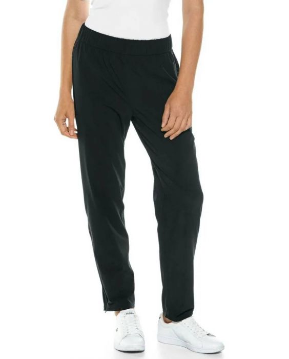 Coolibar - UV Sporthose für Damen - Sprinter - Einfarbig - Schwarz 
