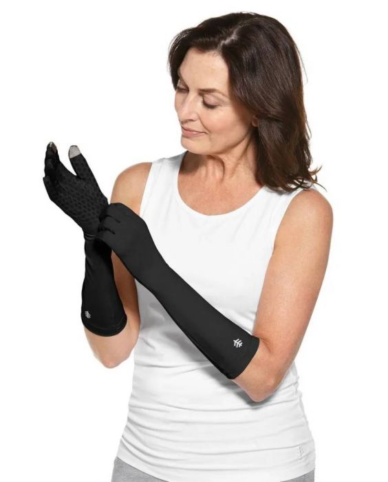 Coolibar - Mittellange UV-Handschuhe für Erwachsene - Bona - Schwarz