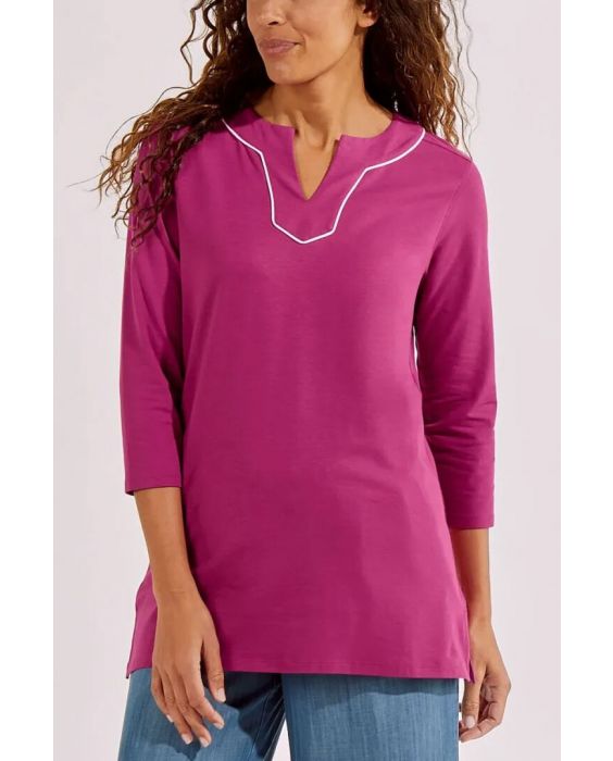 Coolibar - UV Tunika für Damen - Oceanview - Einfarbig - Rosa