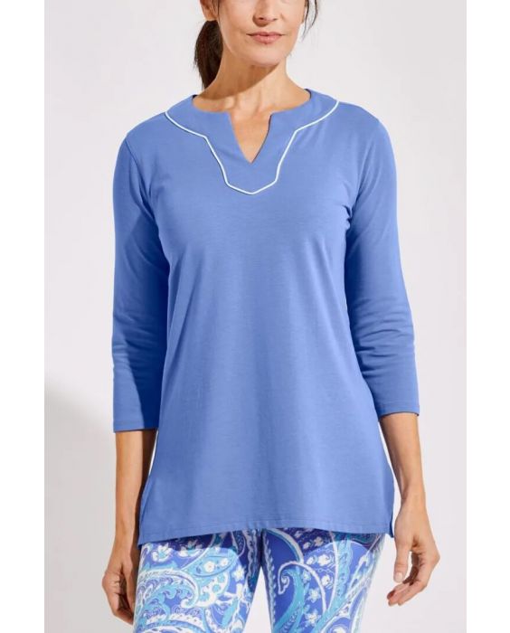 Coolibar - UV Tunika für Damen - Oceanview - Einfarbig - Aura Blau