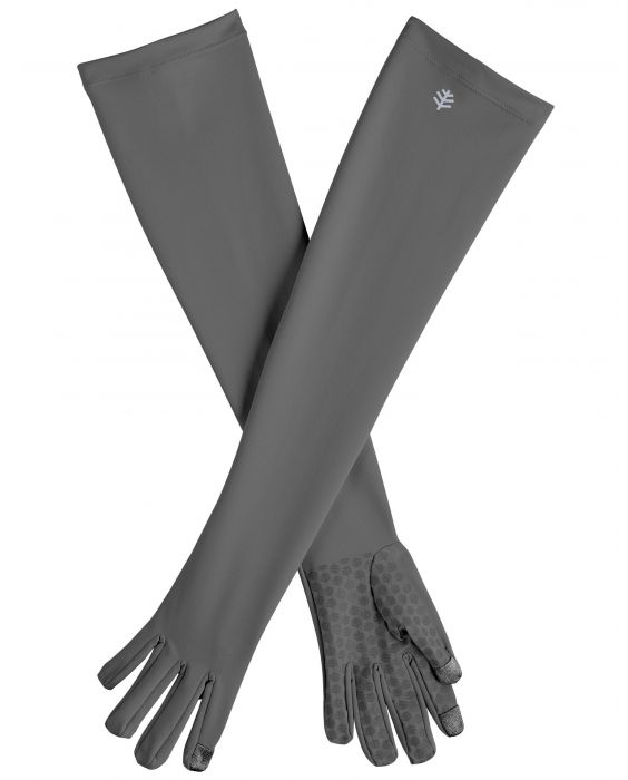 Coolibar - UV-schützende Handschuhe mit langem Arm für Erwachsene - Culebra - Anthrazit