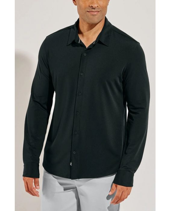 Coolibar - UV-Shirt für Herren - Vita Button Down - UPF50+ - Schwarz