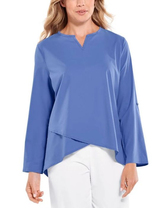 Coolibar - UV Tunika für Damen - Santa Barbara - Einfarbig - Aura Blau