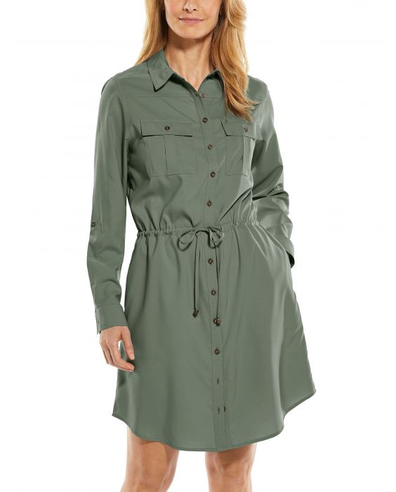 Coolibar - UV Tunika für Damen - Napa Travel Dress - Olivegrün