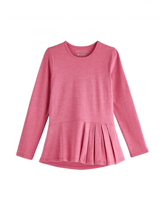 Coolibar - UV Shirt für Mädchen - Langärmlig - Aphelion Tee - Dahlienrosa