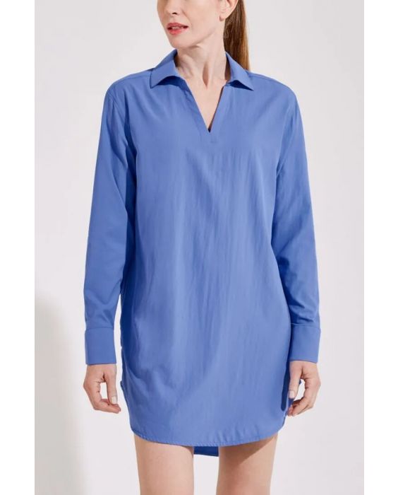 Coolibar - UV Cover-Up Tunika für Damen - Koesta - Einfarbig - Aura Blau