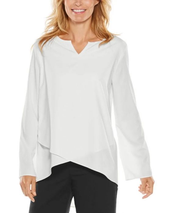 Coolibar - UV Tunika für Damen - Santa Barbara - Einfarbig - Weiß 
