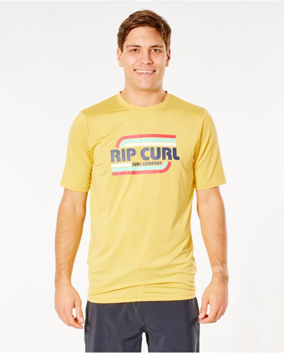 Rip Curl - UV-Schwimmshirt für Herren - Yeh Mumma - Kurzarm - Gelb