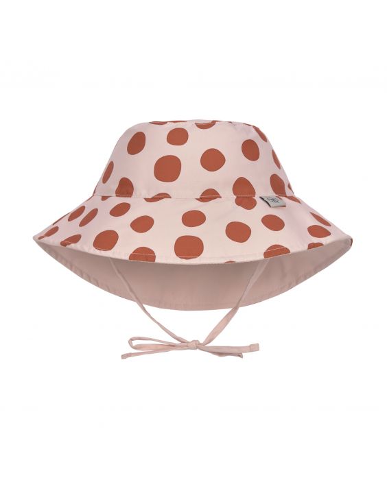 Lässig - UV-Sonnenschutz Eimer Hut für Kinder - Dots - Puderrosa