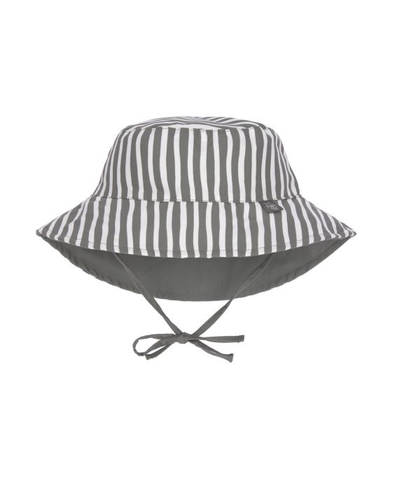Lässig - Wendbarer UV Bucket Hut für Babys - Gestreift - Olivgrün