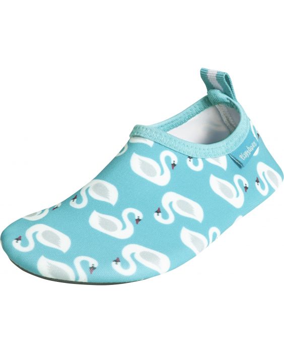 Playshoes - UV-Barfußschuhe für Mädchen - Schwäne - hellblau