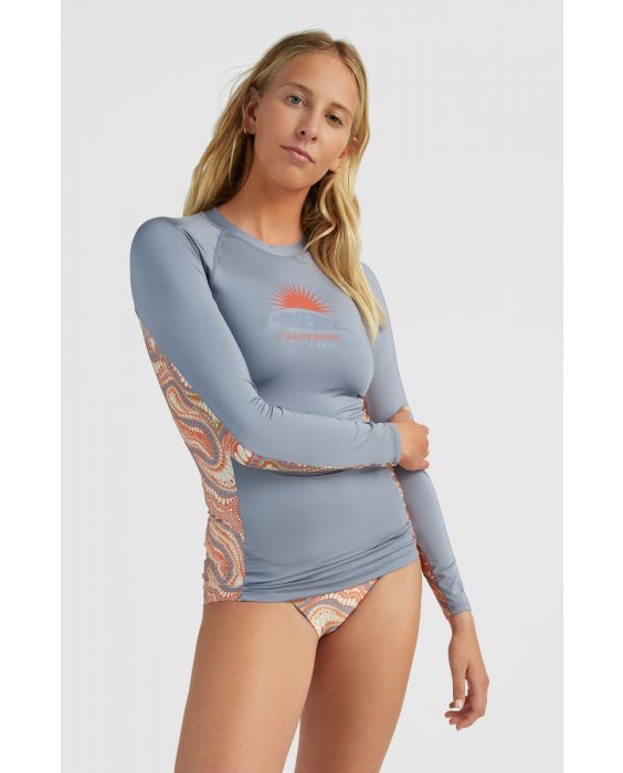 O'Neill - UV-Badeshirt mit langen Ärmeln für Frauen - Desert - UPF50+ - Dotted print
