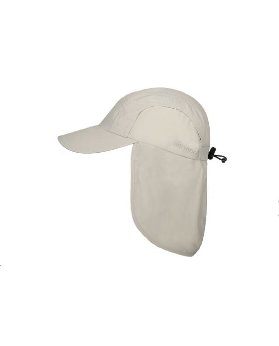 Hatland - Kühlende UV-Sonnenkappe mit Nackenschutz für Herren - Malcolm - Pastellweiß