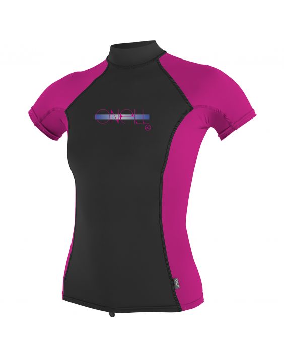 O'Neill - UV-T-Shirt für Mädchen - Turtleneck - Pink / Schwarz