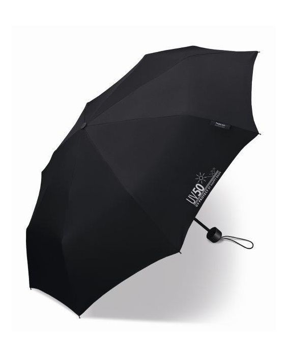 Happy Rain - Mini-Regenschirm mit UV-Schutz - Manuell - Schwarz