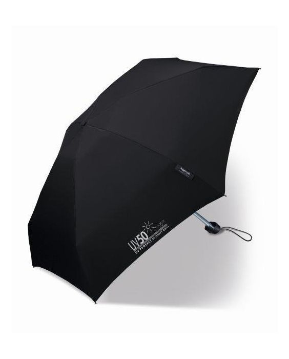 Happy Rain - Flacher Mini-Regenschirm mit UV-Schutz - Manuell - Schwarz