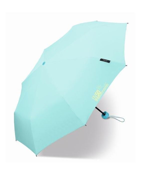 Happy Rain - Mini-Regenschirm mit UV-Schutz - Manuell - Blau