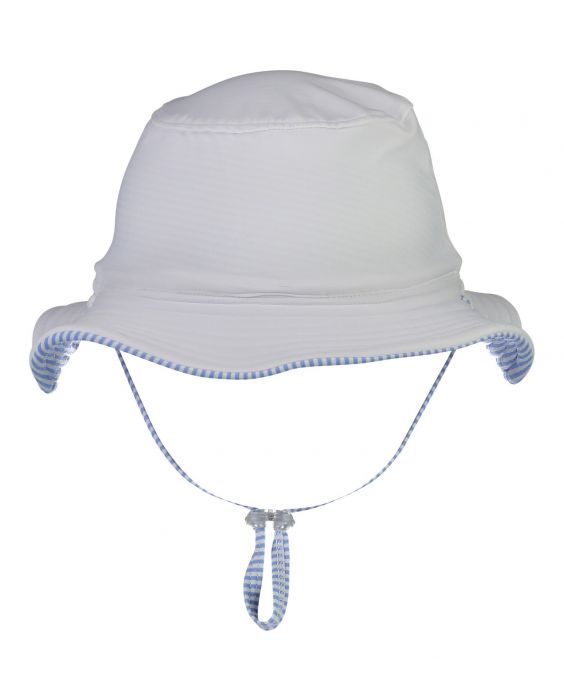 Snapper Rock - UV-Bucket Hut für Kinder - Umkehrbar - Weiß/Blau - Blau