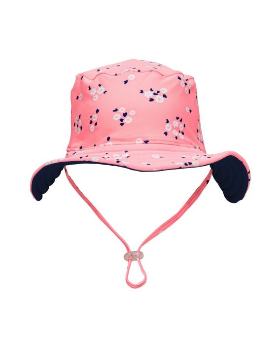 Snapper Rock - UV Reversible Bucket Hut für Kinder - Ditsy Coral