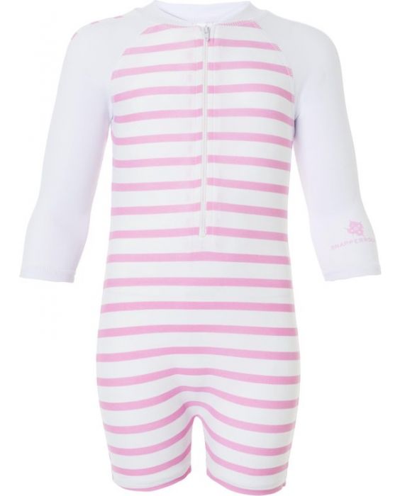 Snapper Rock - UPF50+ Anzug mit langem Arm Baby rosa Streifen
