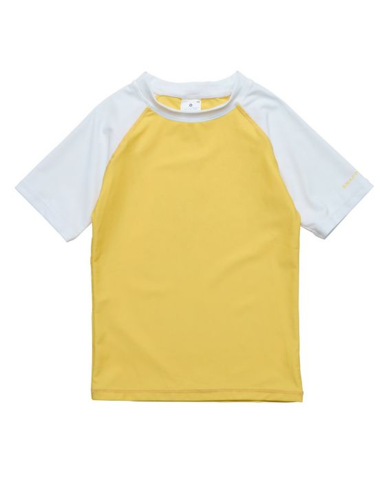 Snapper Rock - UV-Rash-Top für Kinder - Kurzarm - Gelb/Weiß