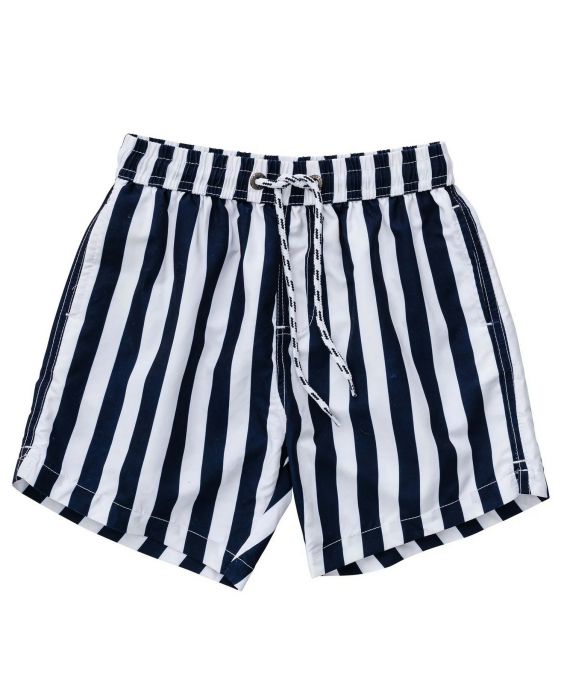 Snapper Rock - UV-Volleyball-Shorts für Jungen - Nautical Stripe - Navy/Weiß
