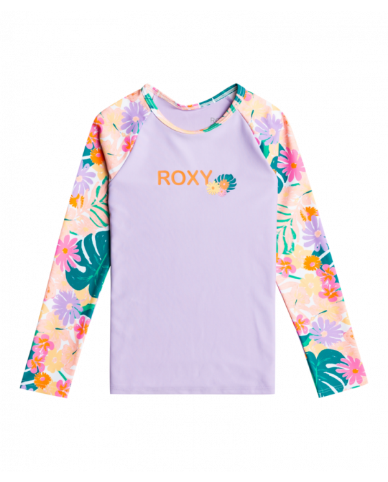 Roxy - UV Rashguard für Mädchen - Paradisiac Island - Langarm - UPF50 - Mint Tropical Trails