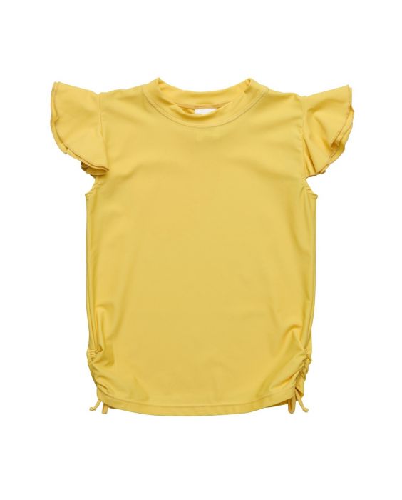 Snapper Rock - UV-Rash-Top für Mädchen - Kurze flatternde Ärmel - Ringelblume - Gelb