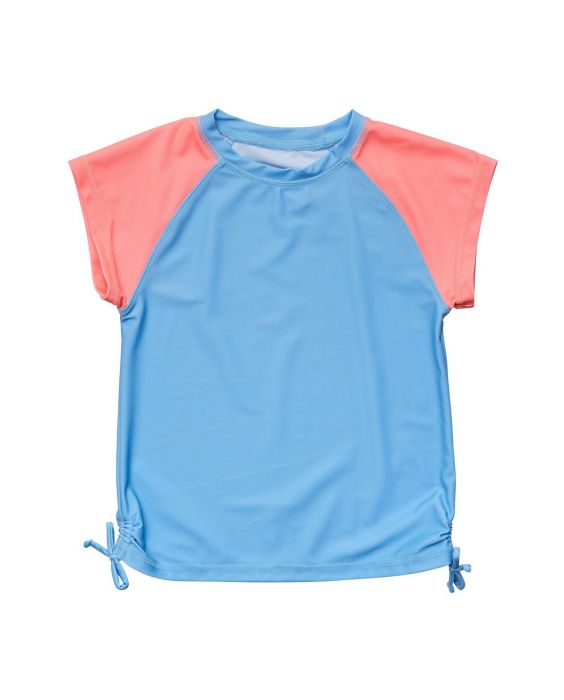Snapper Rock - UV-Rash-Top für Mädchen - Kurzarm - Cornflower Peach - Blau/Pink