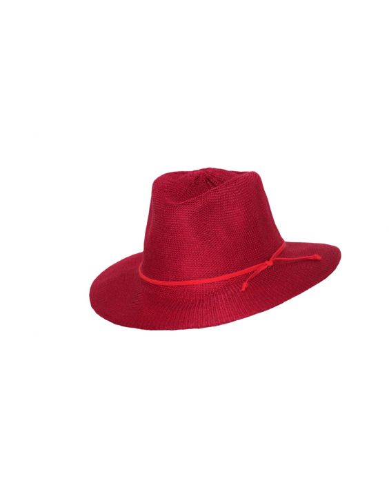Rigon - UV-Fedora-Hut für Damen - Jacqui - Mohnrot