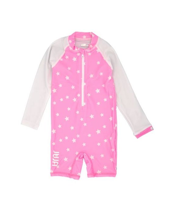 JUJA - UV-Schwimmanzug für Babys - Langärmlig - Stars - Rosa