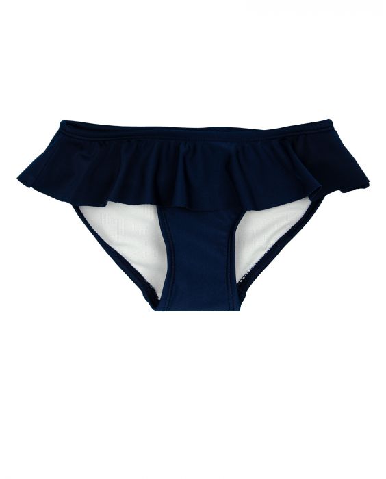 JUJA - UV Bikiniunterteil mit Rüschen - UPF50+ - Solid - Marineblau