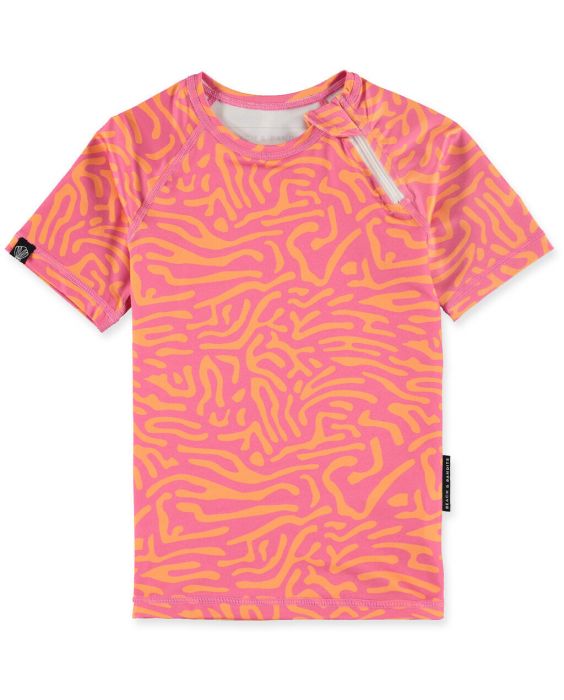 Beach & Bandits - UV-Schwimmshirt für Kinder - UPF50+ - Kurzarm - Pink Coral - Rosa