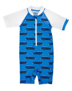 JUJA - UV-Schwimmanzug für Babys - Kurzärmlig - Oldtimer - Hellblau
