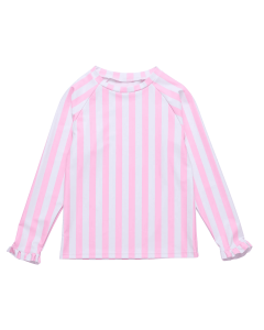 Snapper Rock - UV-Rash-Top für Mädchen - Langarm - UPF50+ - Pink Stripe