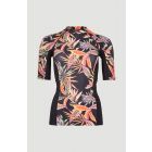 O'Neill - UV-Badeshirt mit kurzen Ärmeln für Frauen - Anglet - UPF50+ - Black Tropical Flower