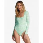 Billabong - Einteiliger Badeanzug mit langen Ärmeln für Frauen - Lei Low - Lime Time